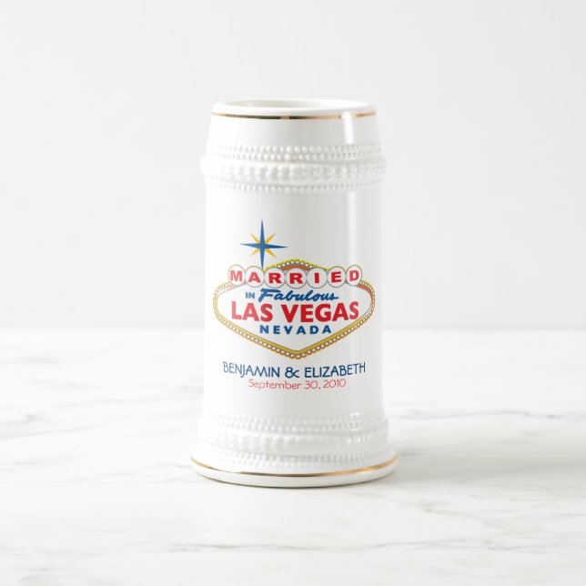 Vegas Destination Wedding Commemorative Stein (Center)