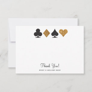 Vegas Faux Gold Parties scintillant Carte de remer