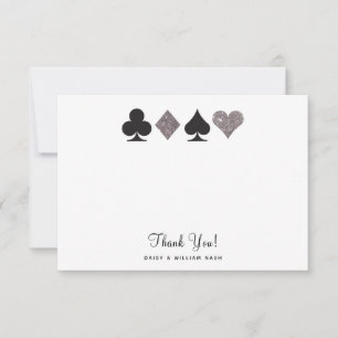 Vegas Faux Parties scintillant d'argent Carte de r