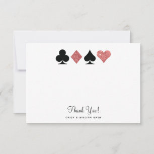 Vegas Faux Parties scintillant rose Carte de remer