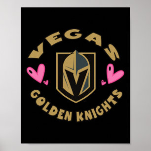 Vegas Golden Knights Valentine Hearts Officially L Poster