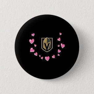 Vegas Golden Knights Valentine Love Officially Lic 2 Inch Round Button
