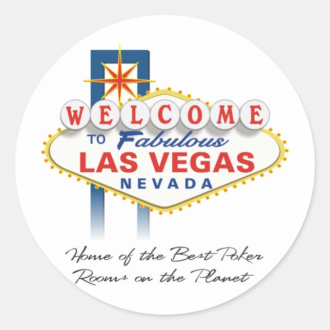 Vegas Sign Classic Round Sticker (Front)