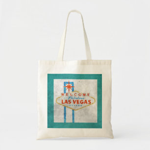 vegas sign grunge tote bag