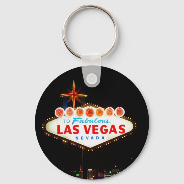 Vegas Sign Lit Up Keychain (Front)