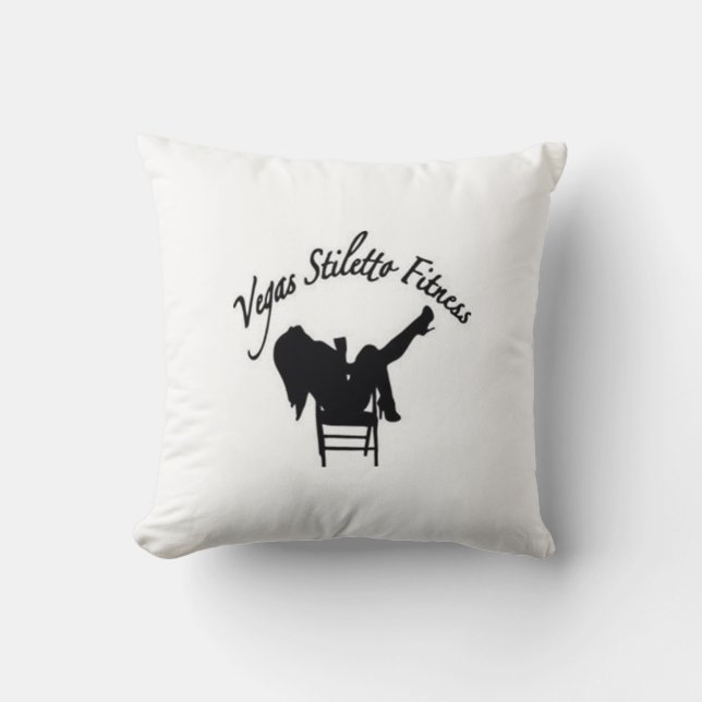 Vegas Stiletto Throw Pillow (Front)