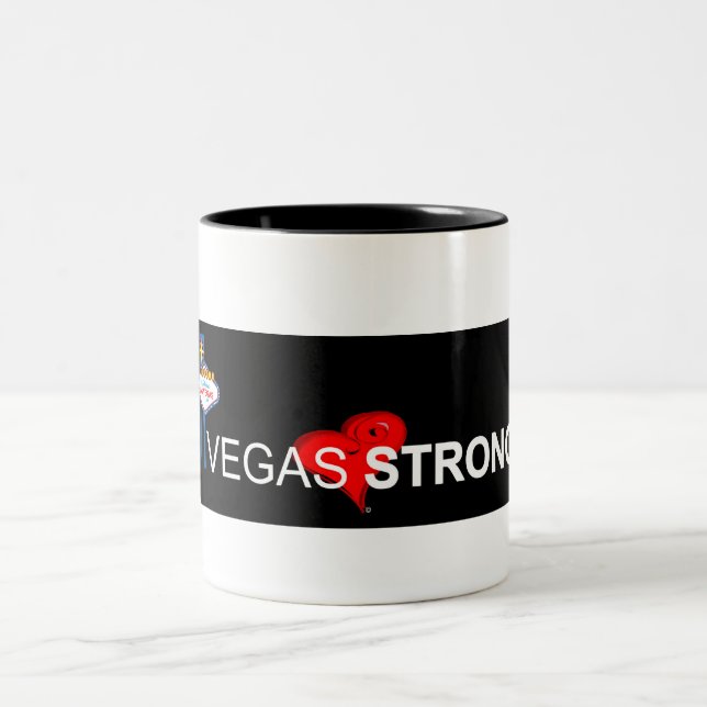 Vegas Strong Black Two Tone Coffee Mug (Center)