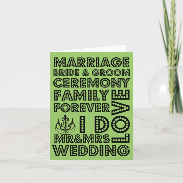 Vegas Style Mariage Merci Notes (Devant)