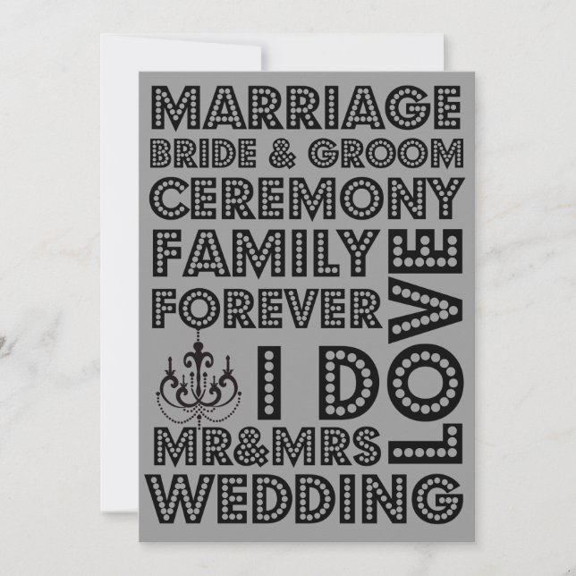 Vegas Style Wedding Invitations (Front)