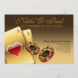 Vegas VIP Reception CONTACT ME 2 PUT NAMES CHIPS Invitation