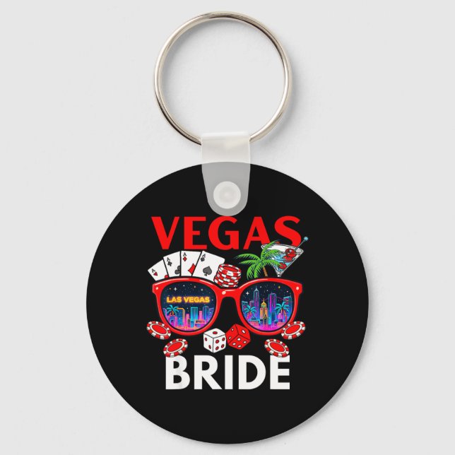 Vegas Wedding Bride-Squad 2026 Bachelor Party Keychain (Front)