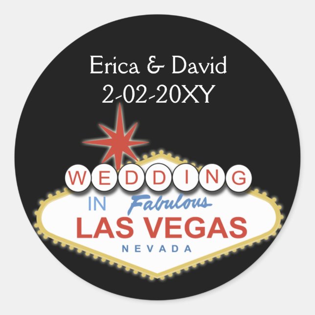 Vegas wedding envelope seal (Front)