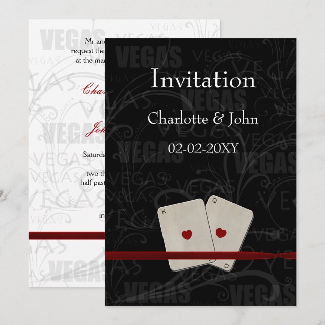 vegas wedding invitation (Front/Back)