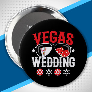 Vegas Wedding Party  - Vegas Bachelor Party Squad 4 Inch Round Button