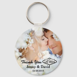 Vegas Wedding Personalized Key Ring Wedding Favour