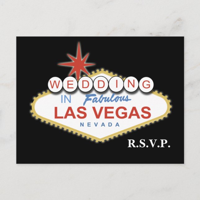 Vegas Wedding rsvp card (Front)