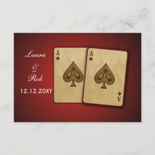 Vegas wedding rsvp standard 3.5 x 5 card