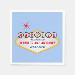 Vegas Welcome Sign Style Personalize  Napkin