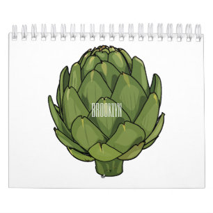 Vegetable and fruit cartoon illustration  calendar