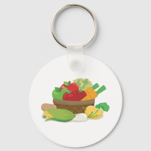 Vegetable Basket Keychain