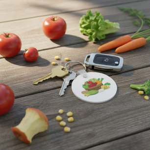 Vegetable Basket Keychain