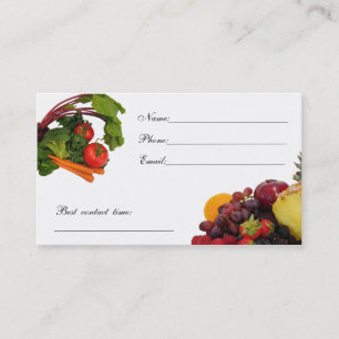 Vegetable Contact Card 3