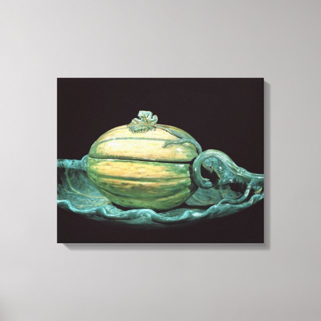 Vegetable dish in the form of a pumpkin canvas print (Front)