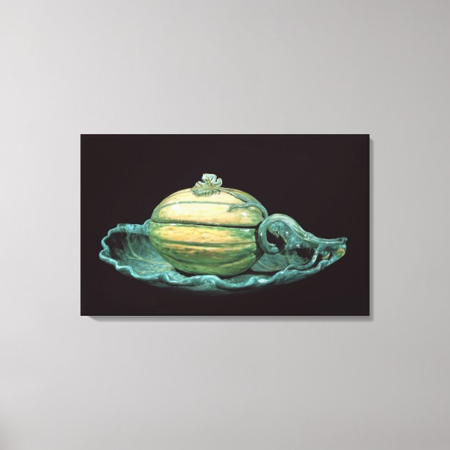 Vegetable dish in the form of a pumpkin canvas print (Front)