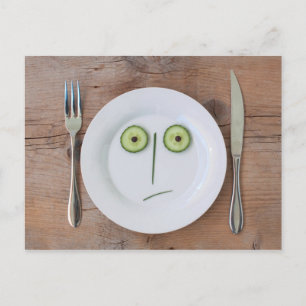 Vegetable Face Postcard