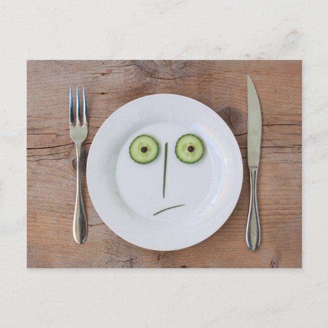 Vegetable Face Postcard (Front)
