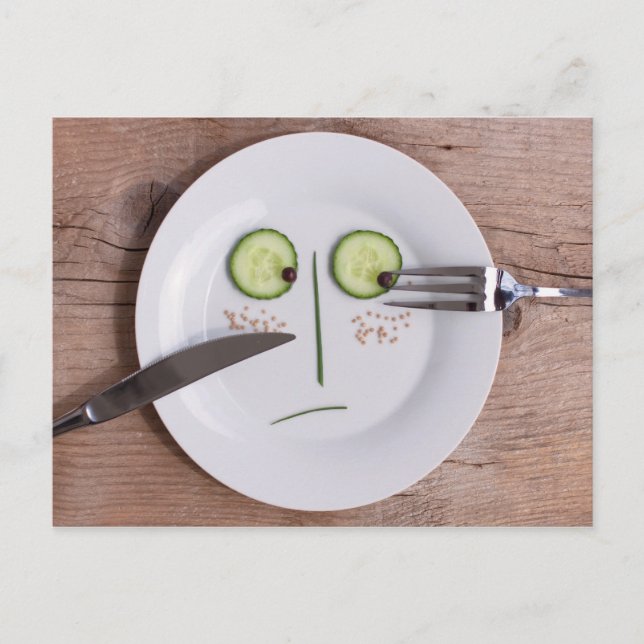 Vegetable Face Postcard (Front)
