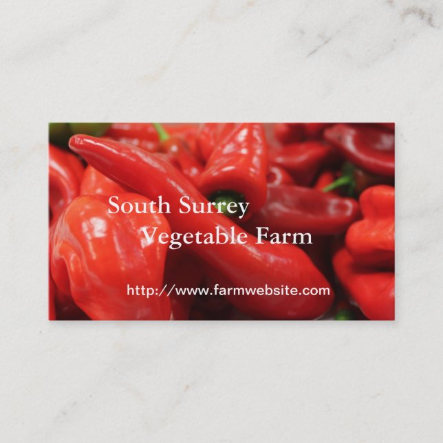 vegetable farm business card (Front)