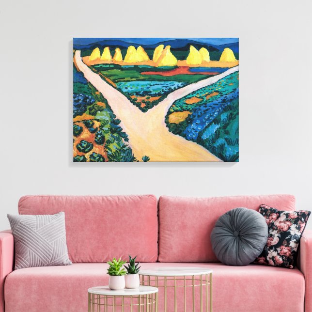Vegetable Fields | Auguste Macke | Canvas Print (Insitu(LivingRoom))