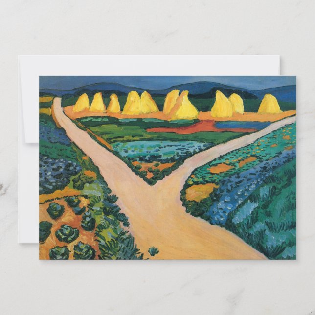 Vegetable Fields by August Macke, Vintage Fine Art (Front)
