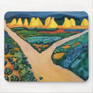 Vegetable Fields by August Macke, Vintage Fine Art Mouse Pad