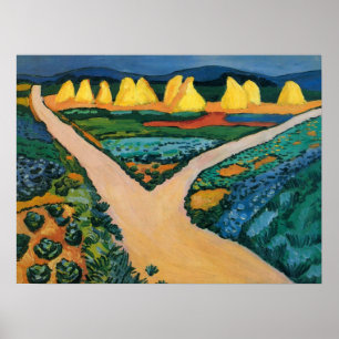Vegetable Fields by August Macke, Vintage Fine Art Poster