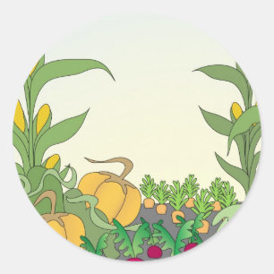 Vegetable Garden Classic Round Sticker