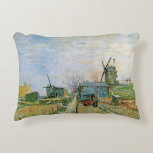 Vegetable Garden in Montmartre by Vincent van Gogh Decorative Pillow