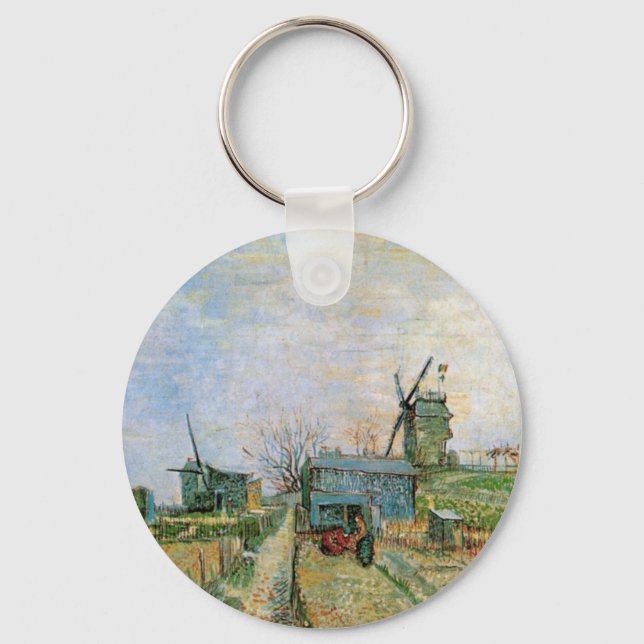 Vegetable Garden in Montmartre by Vincent van Gogh Keychain (Front)