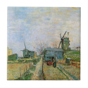 Vegetable Garden in Montmartre by Vincent van Gogh Tile