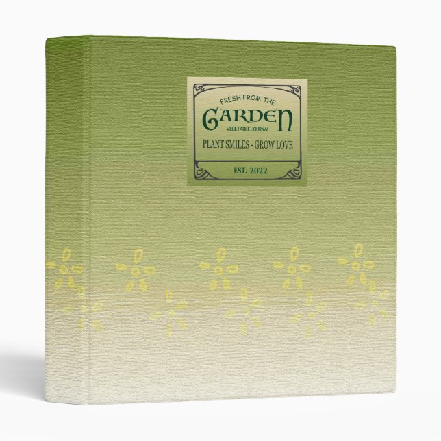 Vegetable Garden Journal/ Binder (Front/Spine)