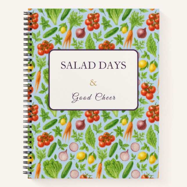 Vegetable Garden Notebook — Soft Wedgwood (Front)