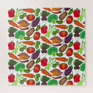 Vegetable Garden Produce Greenmarket Veggies Jigsaw Puzzle