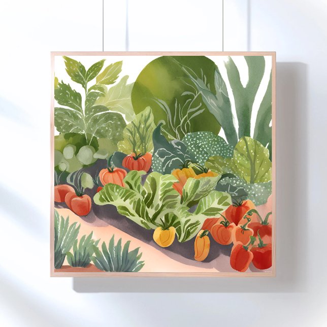 Vegetable Garden | Watercolor Painting Poster (Creator Uploaded)