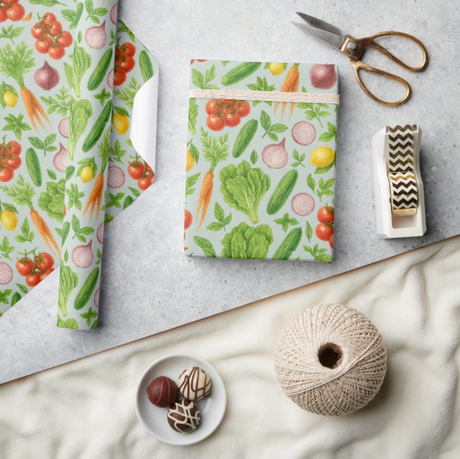 Vegetable Garden Wrapping Paper (Crafts)