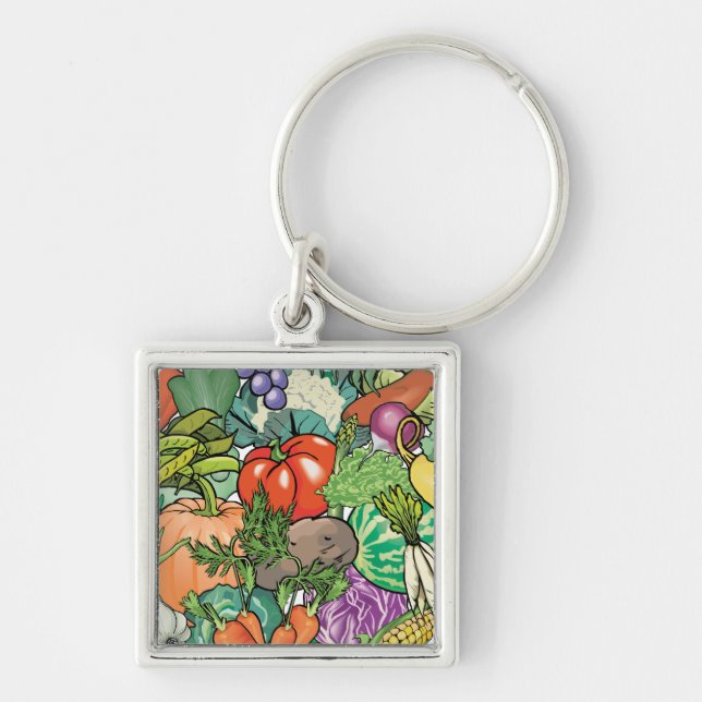 Vegetable Gardener Keychain (Front)