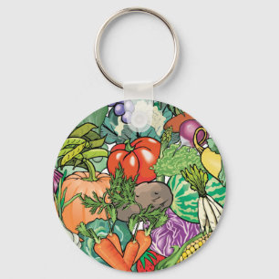 Vegetable Gardener Keychain