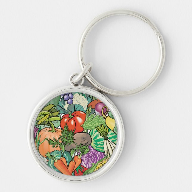 Vegetable Gardener Keychain (Front)