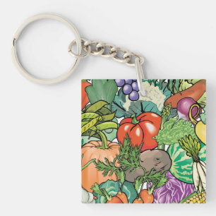 Vegetable Gardener Keychain