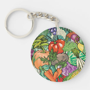 Vegetable Gardener Keychain